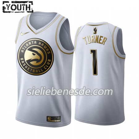 Kinder NBA Atlanta Hawks Trikot Evan Turner 1 Nike 2019-2020 Weiß Golden Edition Swingman